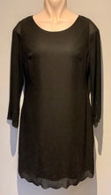 Load image into Gallery viewer, Black Chiffon Dress with Embellishments - Evening Wear
