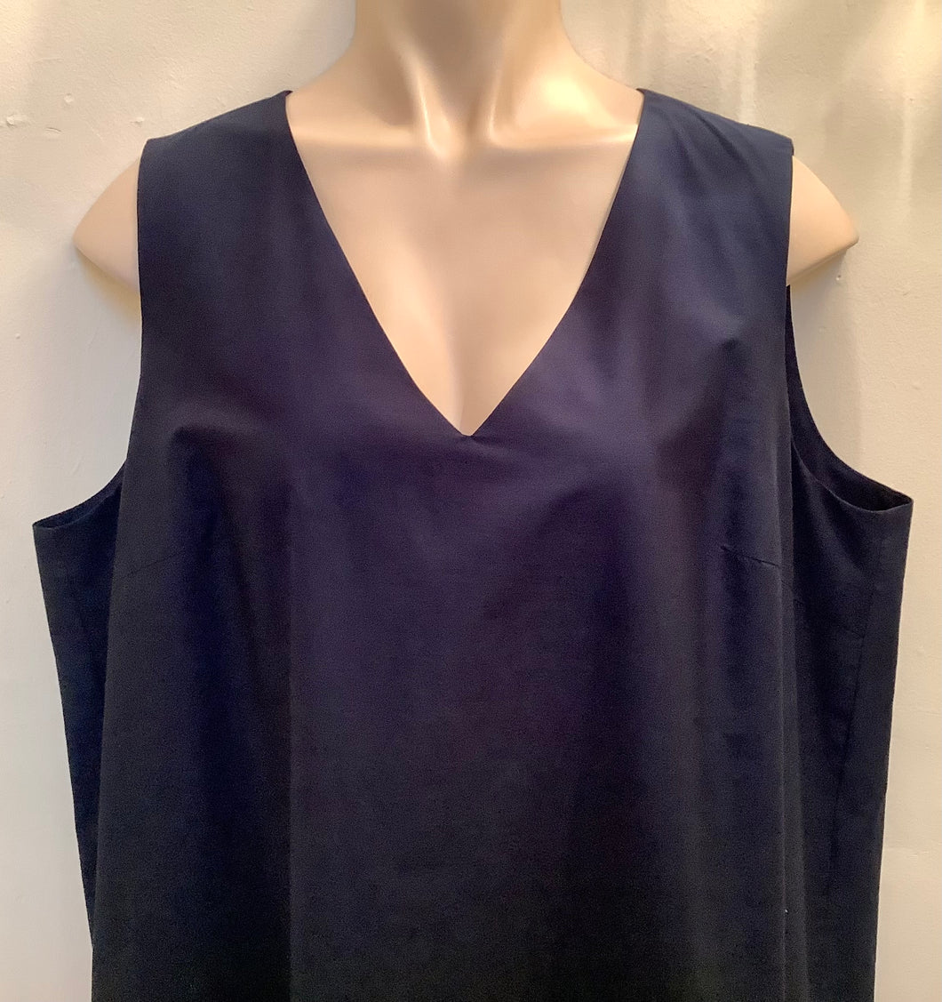 Navy Dress with White Pineapple Print - Persona