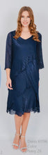 Load image into Gallery viewer, Navy Silk Dress - Wedding Collection
