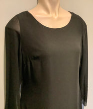 Load image into Gallery viewer, Black Chiffon Dress with Embellishments - Evening Wear
