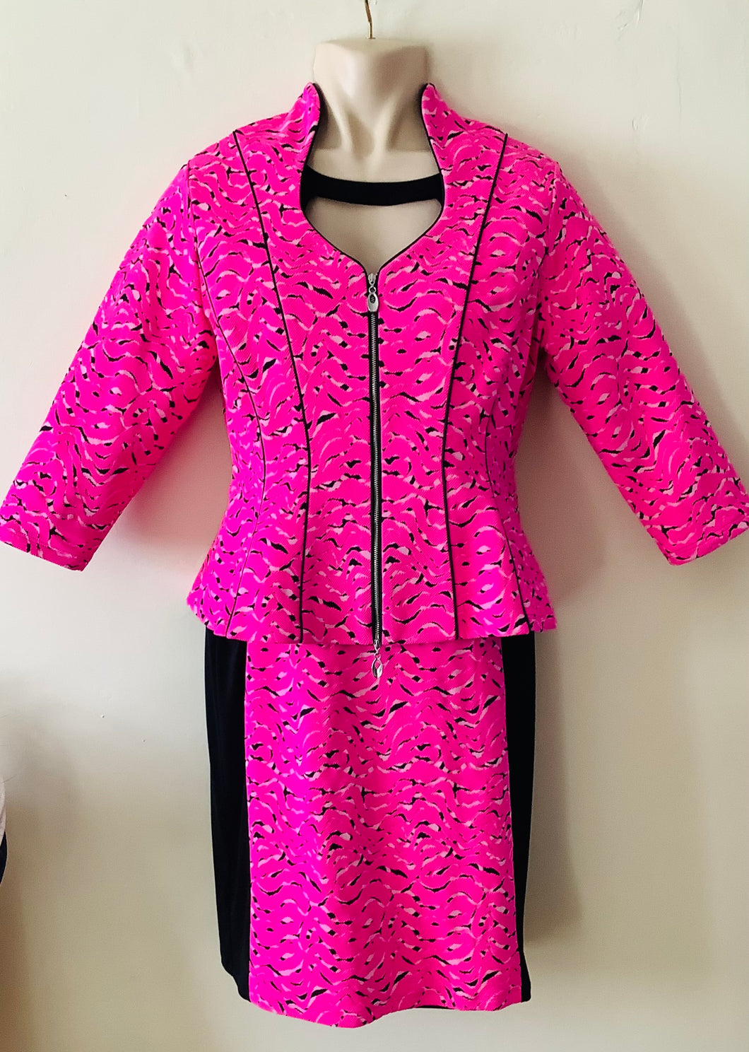 Pink Black Dress and Jacket - Tia