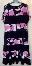 Load image into Gallery viewer, Abstract Pink, Black and White Dress - Tia
