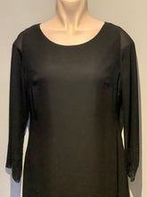 Load image into Gallery viewer, Black Chiffon Dress with Embellishments - Evening Wear
